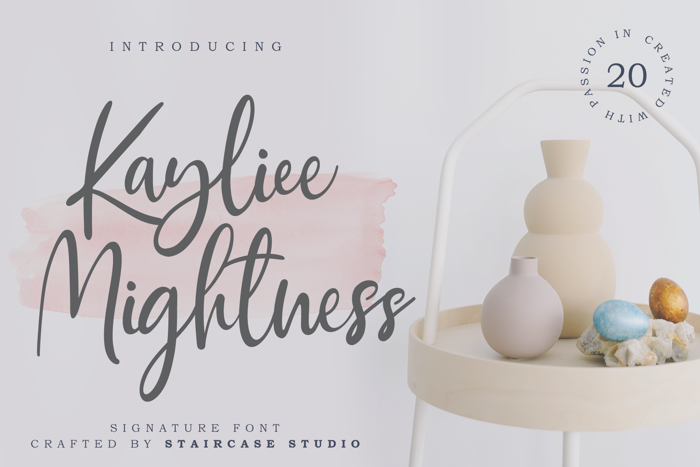 Kayliee Mightness Font poster