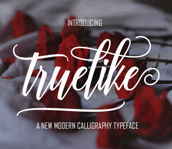 Truelike Font poster