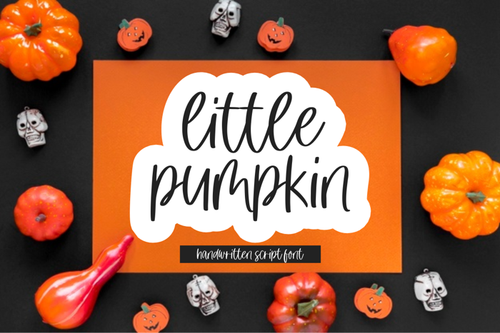 little pumpkin Font poster