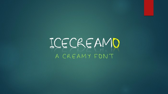 Icecreamo Font poster