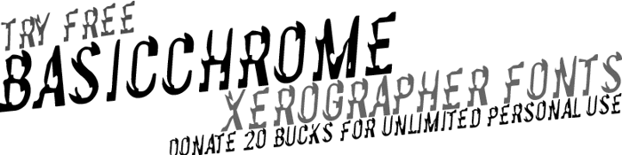 BasicChrome Font poster