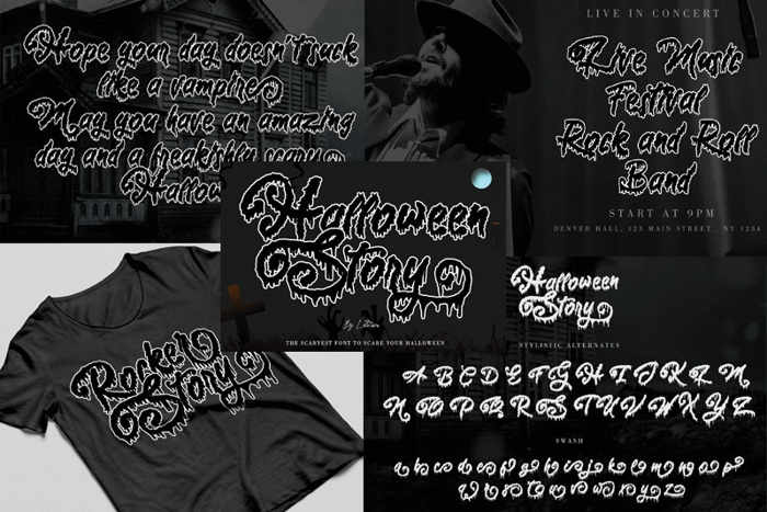Halloween Story Font poster