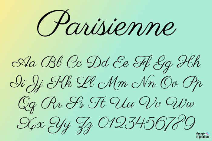 Parisienne Font poster