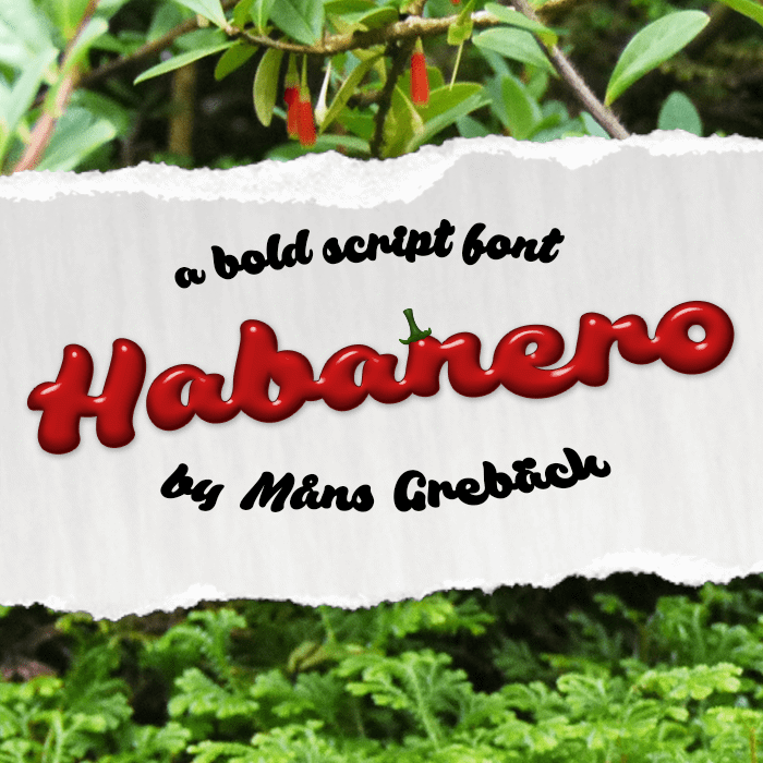 Habanero Font poster