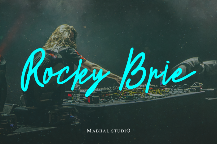Rocky Brie Font poster