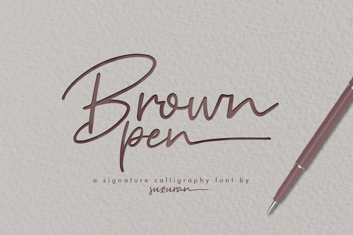 Brown Pen Font poster