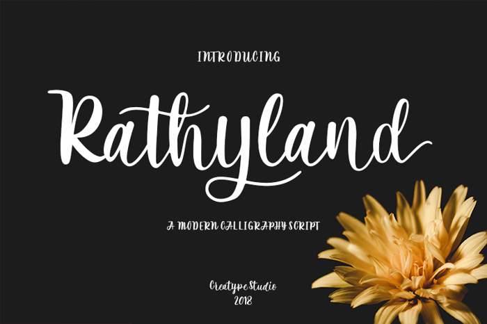 Rathyland Font poster