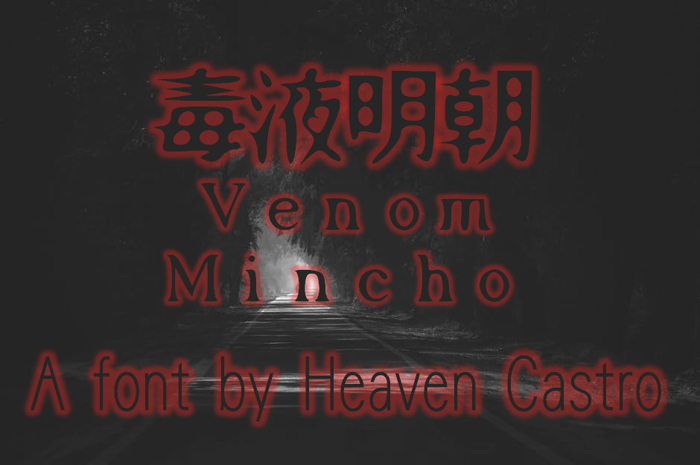 Venom Mincho Font poster