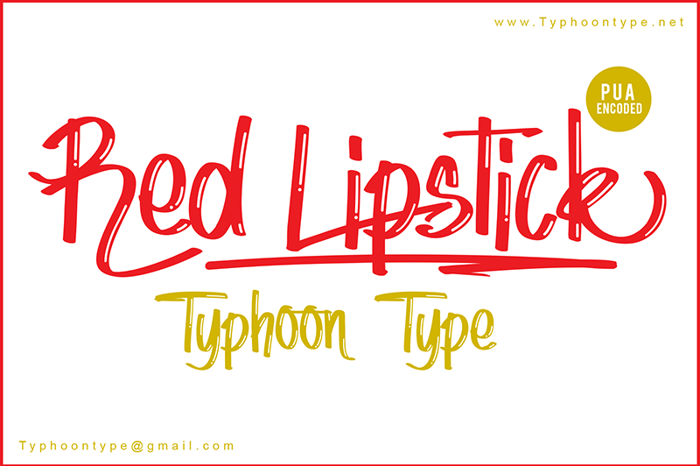 Red Lipstick Font poster