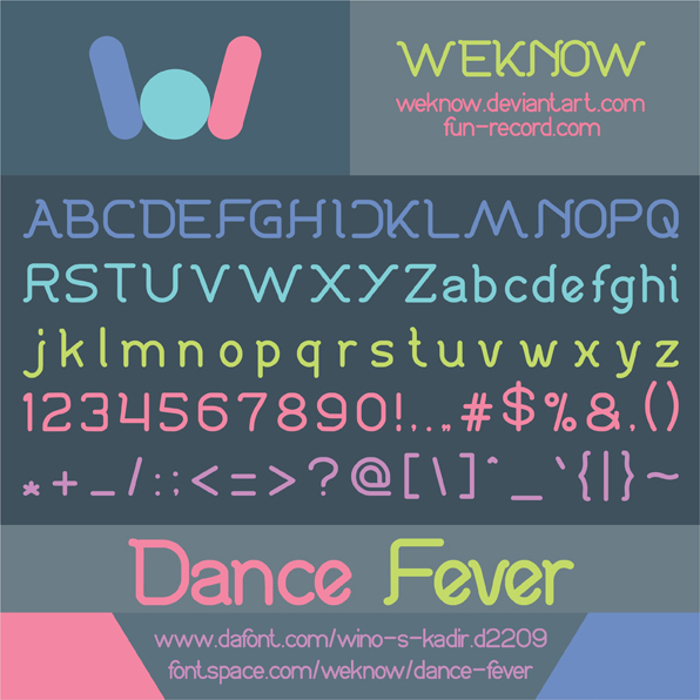 Dance fever Font poster