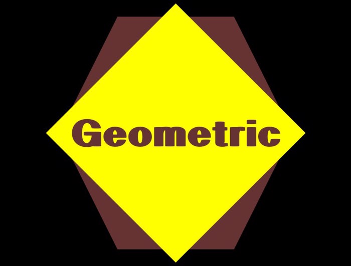 Geometric Font poster