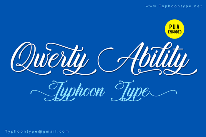 Qwerty Ability Font poster