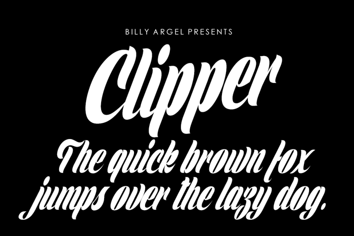 Clipper Font poster