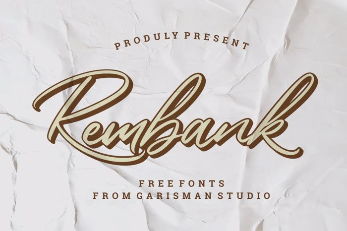 Rembank Font poster
