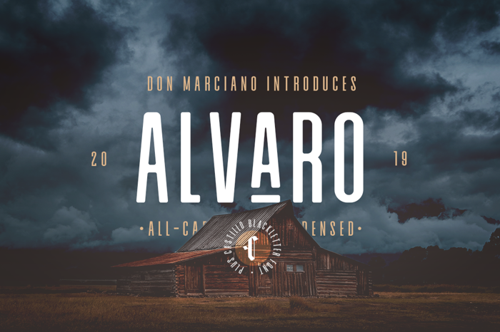 Alvaro Condensed Font poster