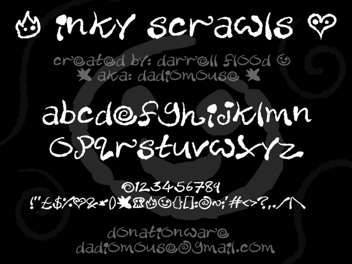 Inky Scrawls Font poster