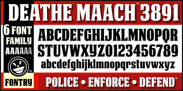 DEATHE MAACH NCV Font poster