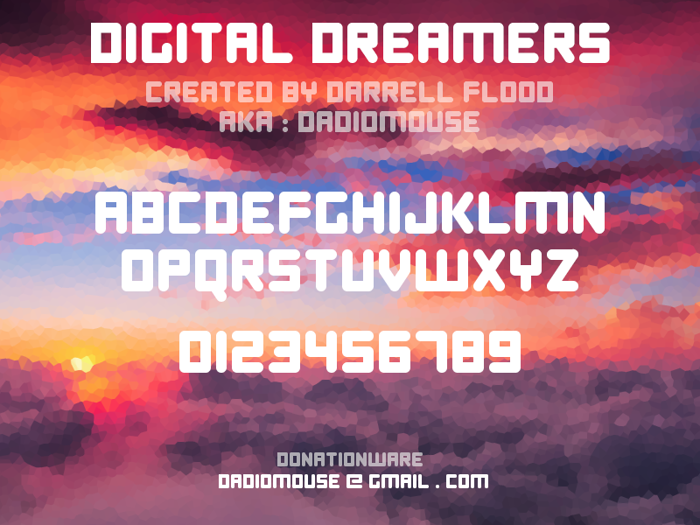 Digital Dreamers Font poster