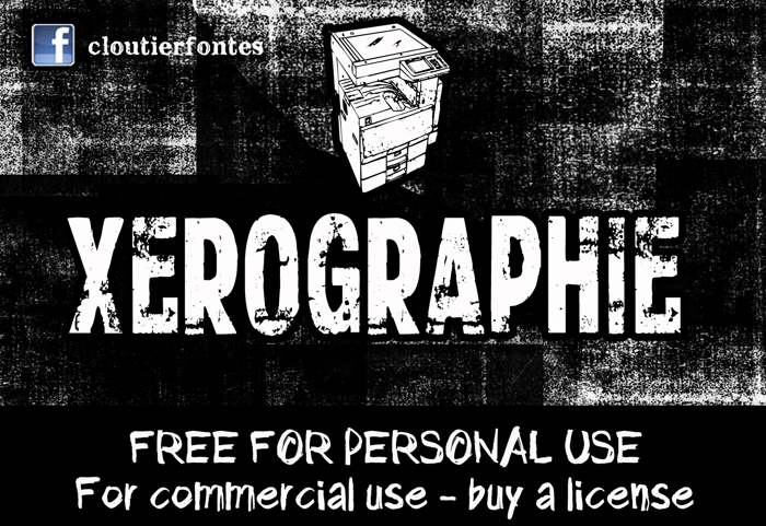 CF Xerography Font poster