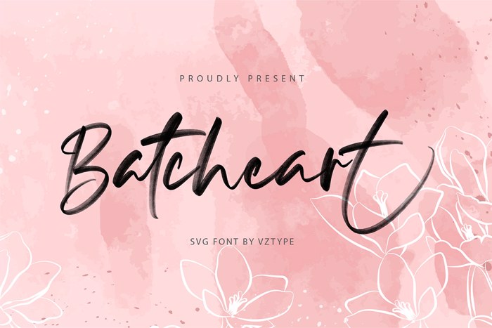 Batcheart Font poster