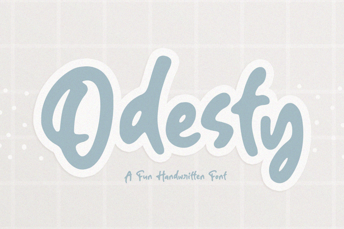 Odesty Font poster
