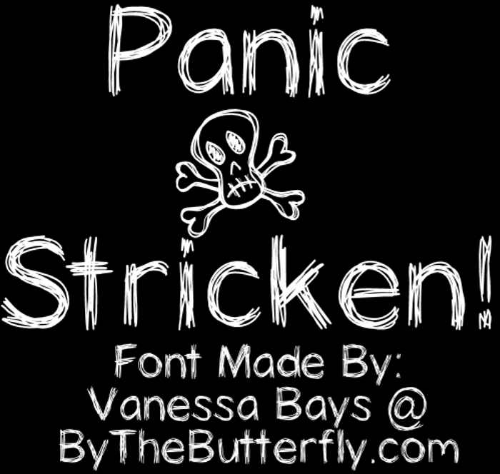 PanicStricken Font poster