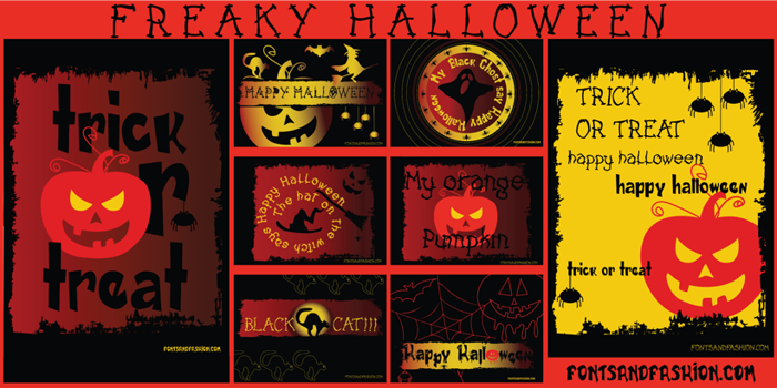 FREAKY HALLOWEEN Font poster