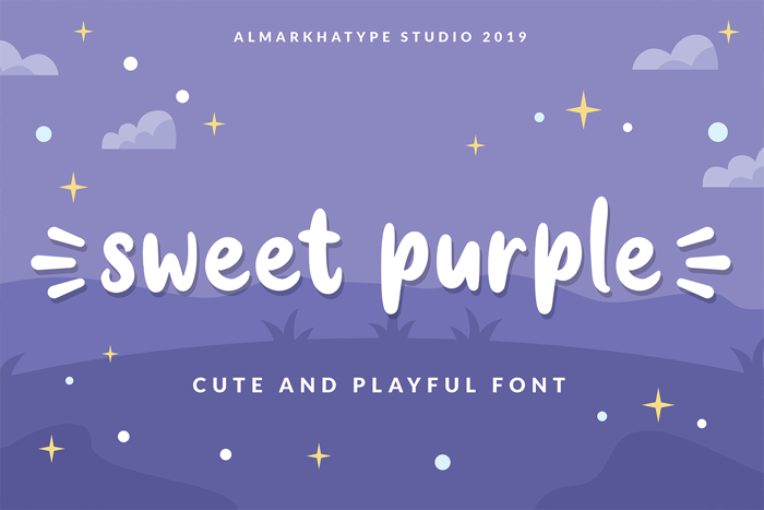 sweet purple Font poster