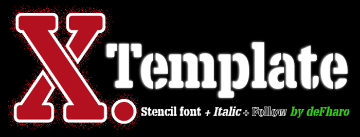 X.Template Font poster