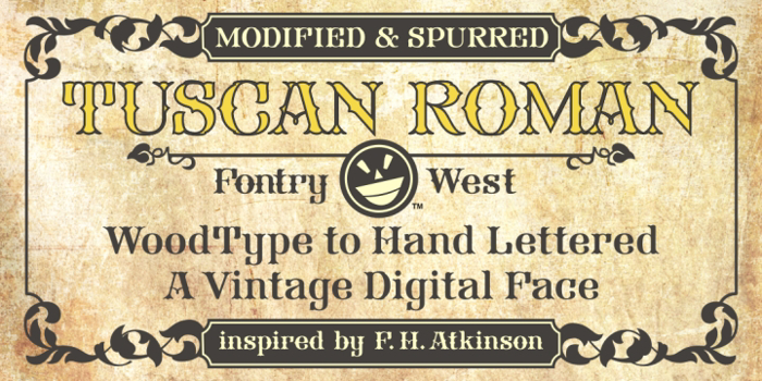 FHA Mod Tuscan Roman NCV Font poster
