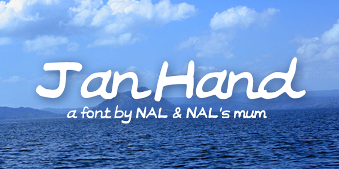 Jan Hand Font poster