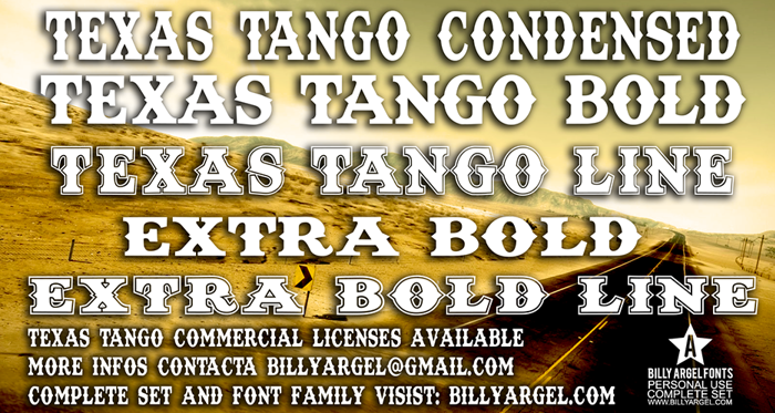 Texas Tango BOLD Font poster