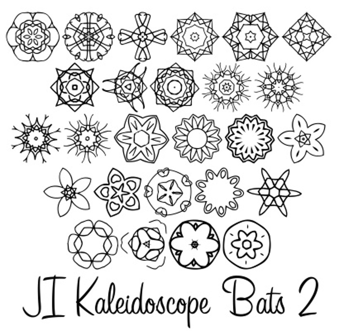 JI Kaleidoscope Bats 2 Font poster