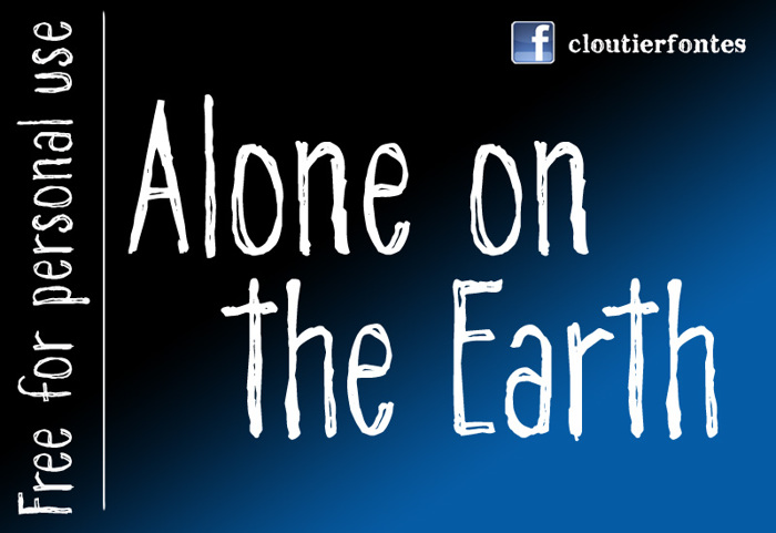 CF Alone on the Earth DEMO Font poster
