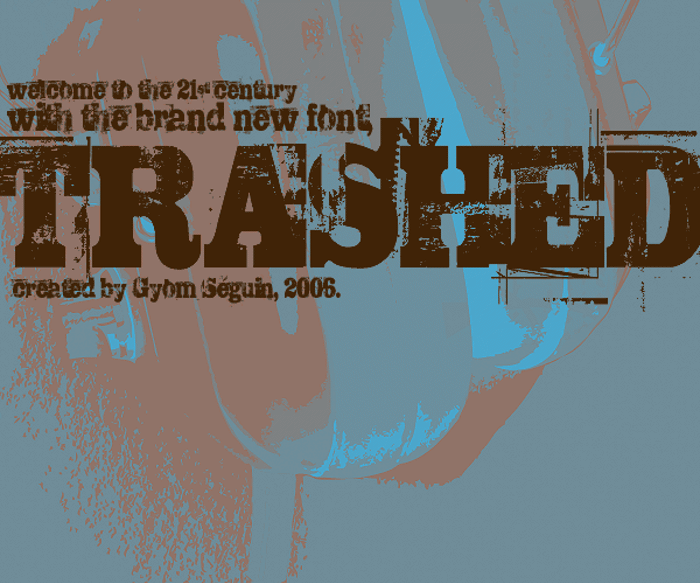TRASHED Font poster