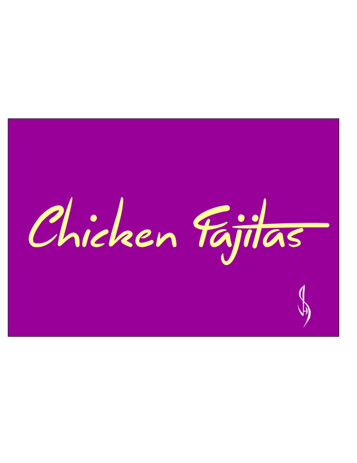 Chicken Fajitas Font poster