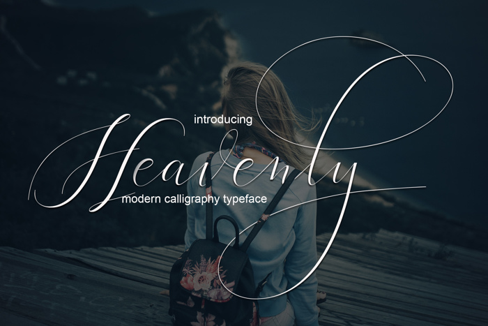 Heavenly Font poster
