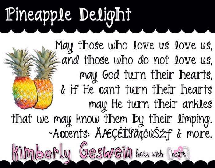 Pineapple Delight Font poster