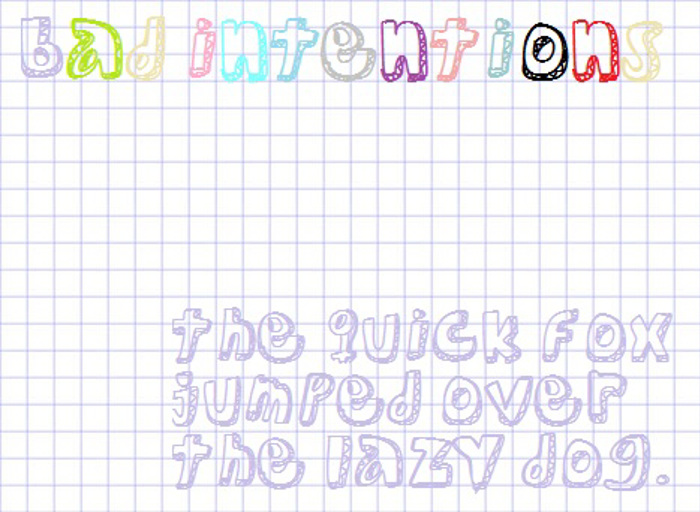 BadIntentions Font poster