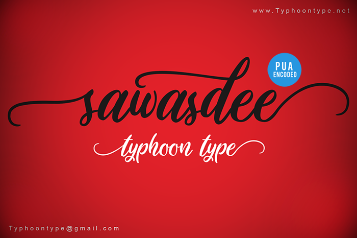 Sawasdee Font poster