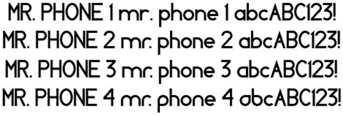 MR. PHONE Font poster