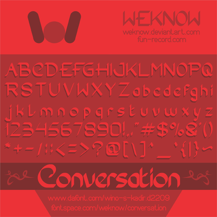 Conversation Font poster
