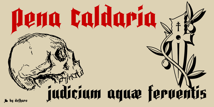 Pena Caldaria Font poster