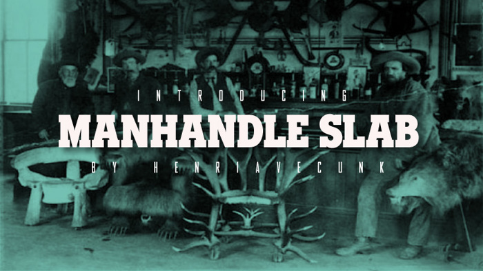 Manhandle Slab Font poster