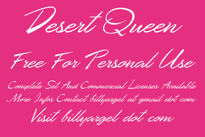 Desert Queen Font poster