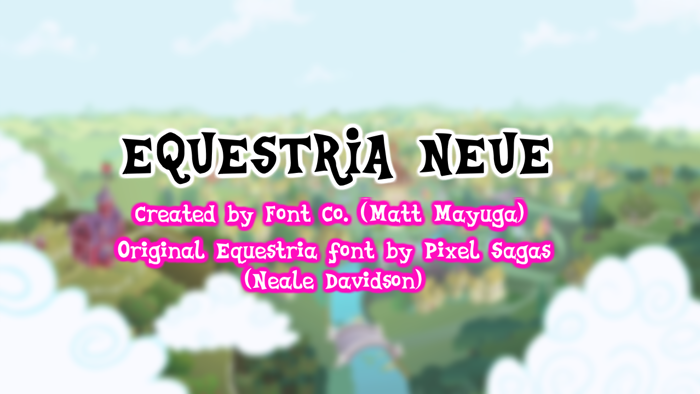 Equestria Neue Font poster