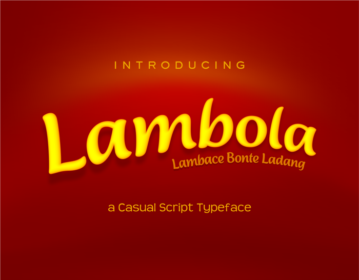 Lambola Font poster