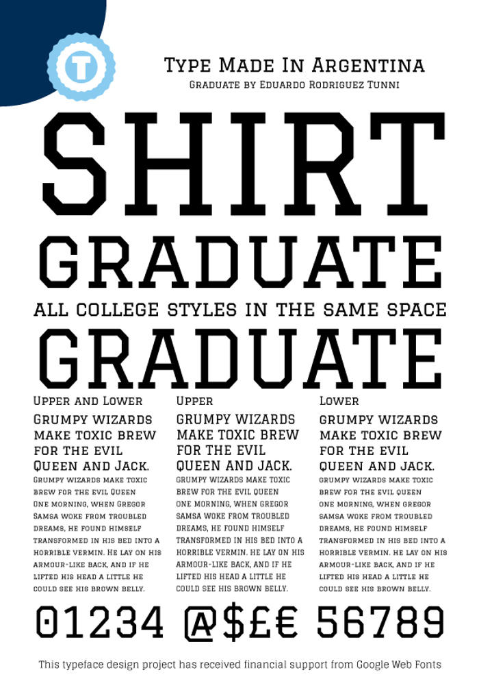 Graduate Font poster
