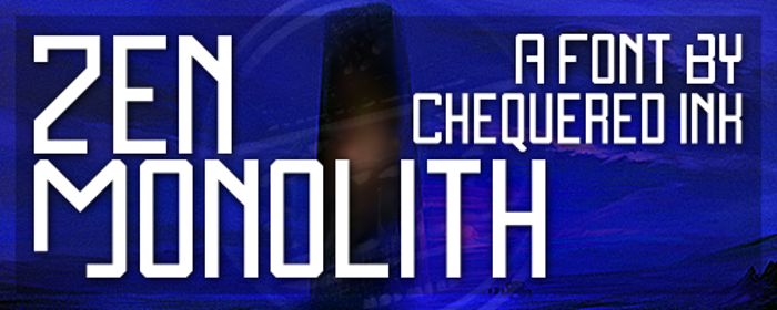 Zen Monolith Font poster
