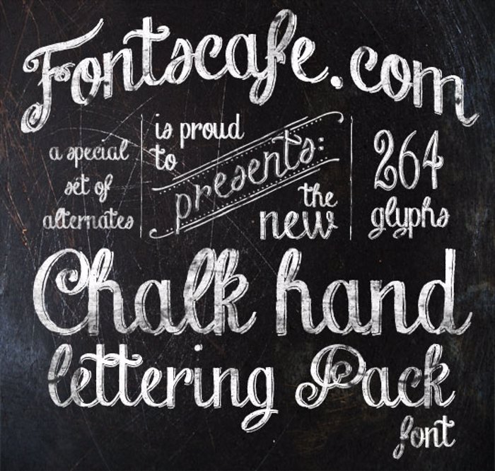 Chalk Hand Lettering Shaded Font